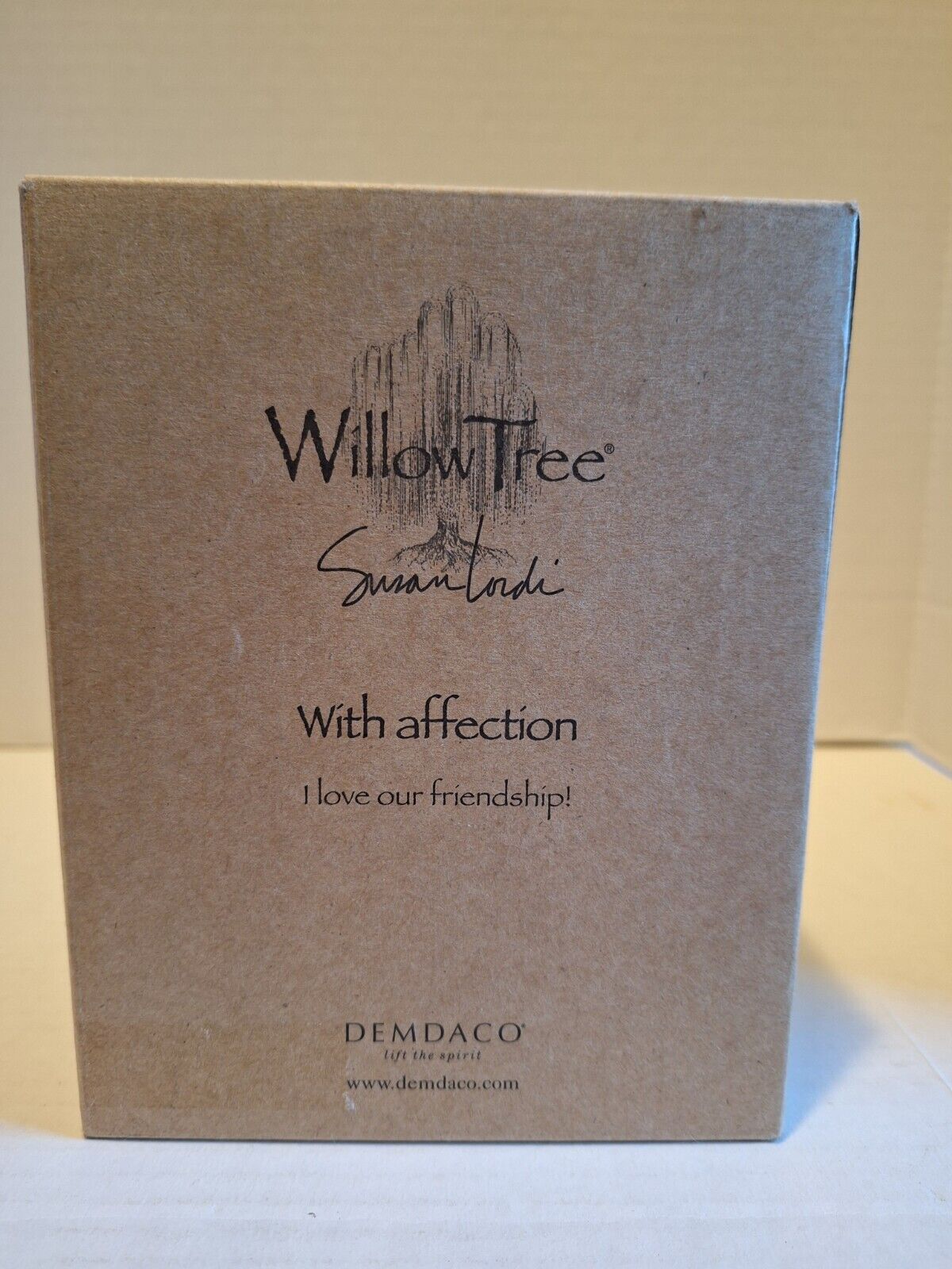 NEW Boxed Susan Lordi Willow Tree With Affection Ornament Holding a Cat 2003