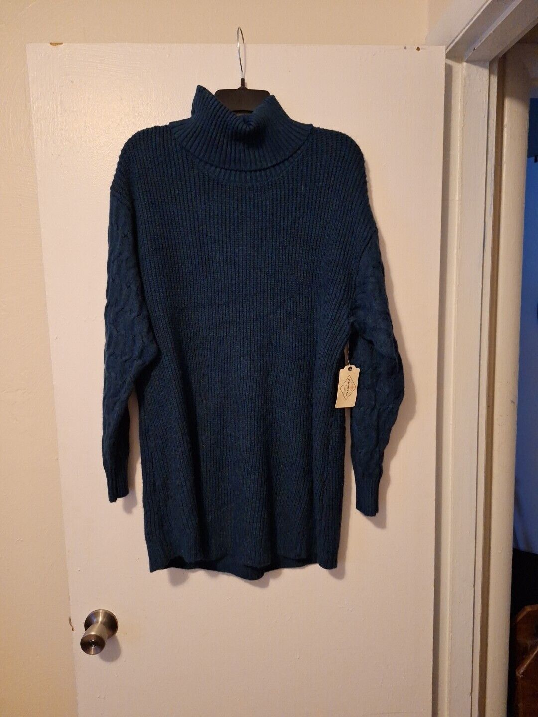 St Johns Bay Women's Size XXL Turtle Neck Long Sweater Teal