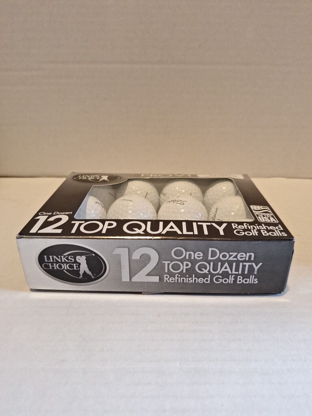 Links Choice Pro V 1 Golf Balls Refinished Box of 12 Sports Brand New
