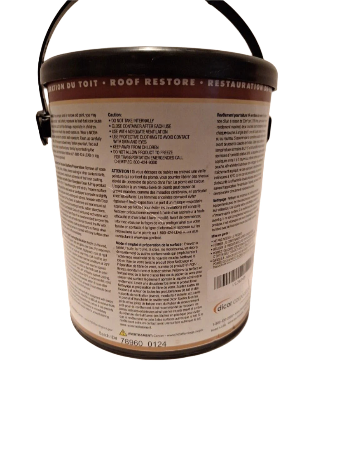 1 gallon Dicor Products Fiberglass RV Roof Coating RP-FRCT-1 Tan