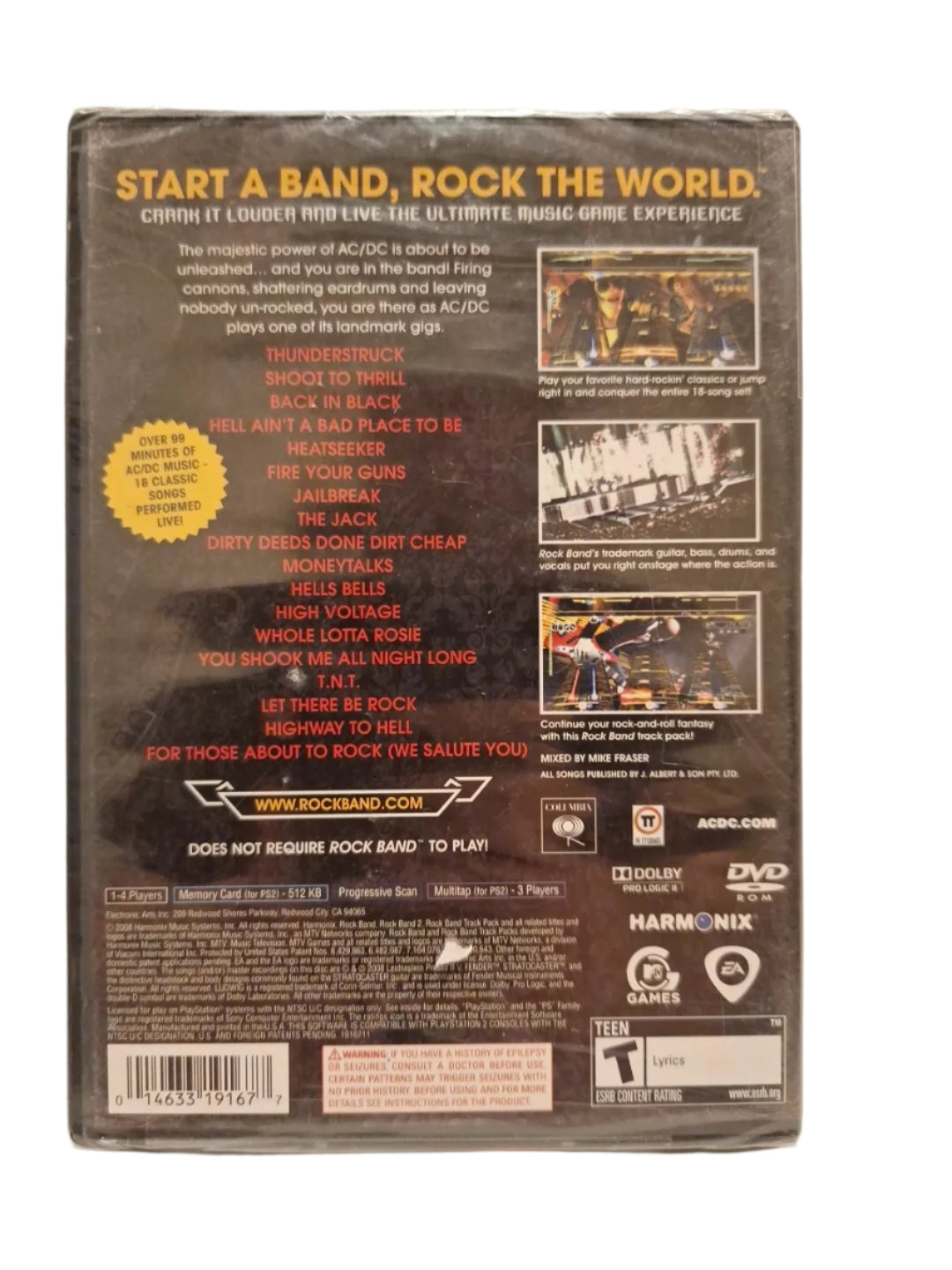 AC/DC Live Rock Band Track Pack - Sony PlayStation 2 Brand New Sealed