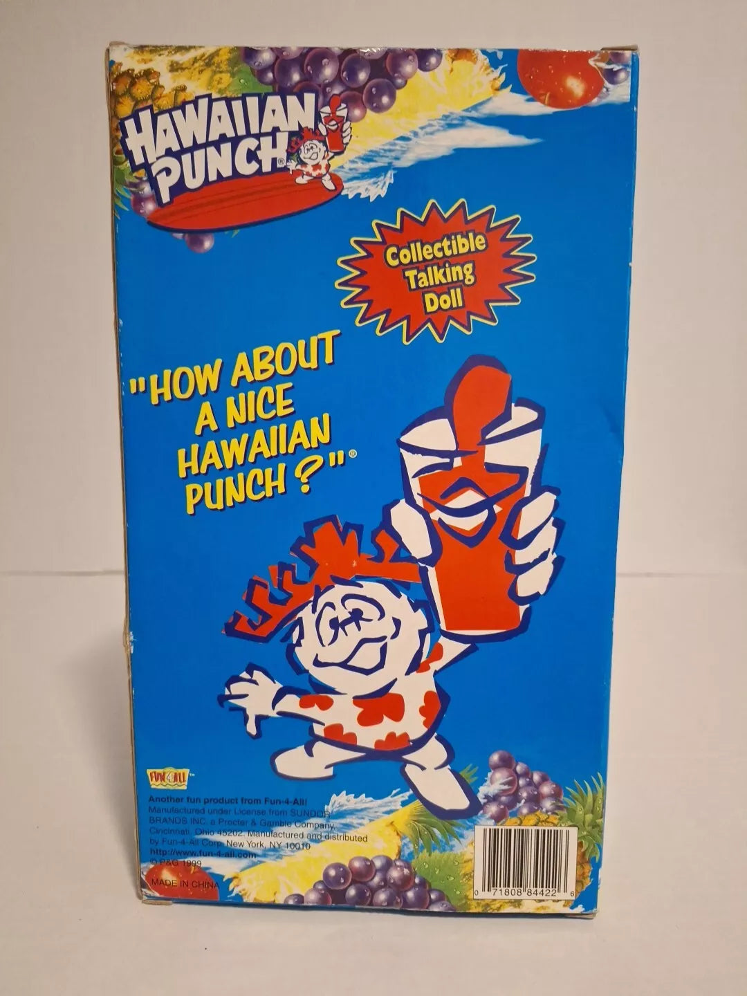 Vintage 1999 Hawaiian Punch Collectible Talking Doll "Punchy" Non Working