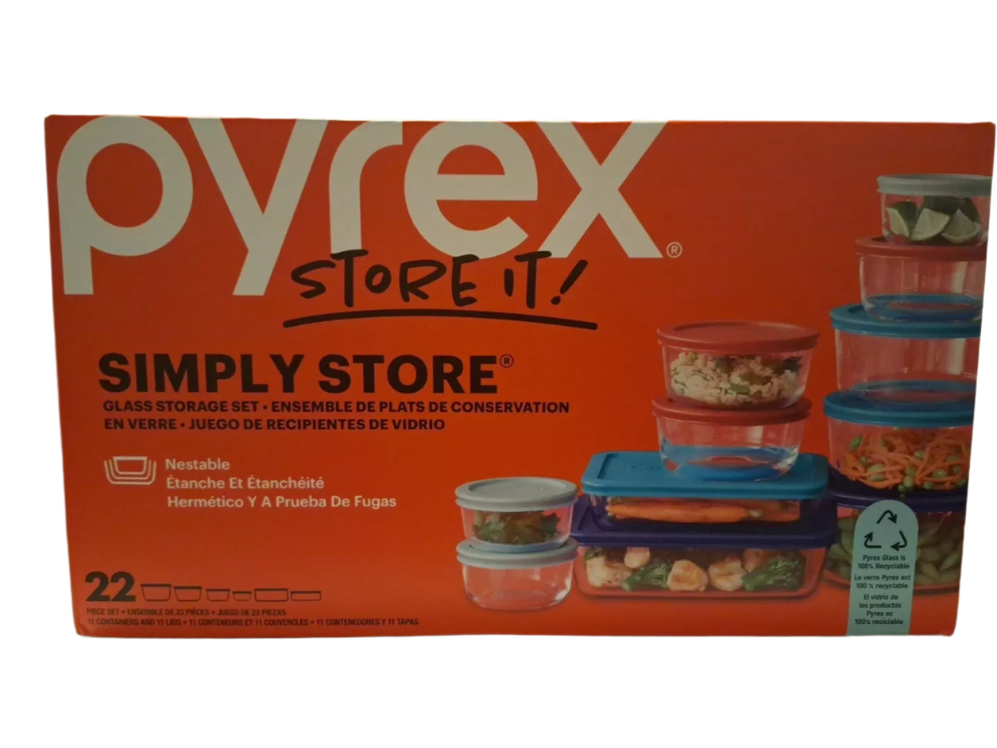 Pyrex Store It 22 Piece Glass Food Storage Containers & Lids South Bend Indiana