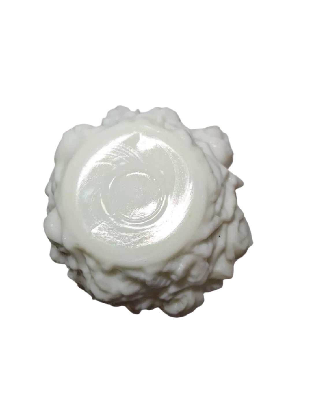 Vintage Imperial Labella Rose Pattern Milk Glass Vase 6" Tall