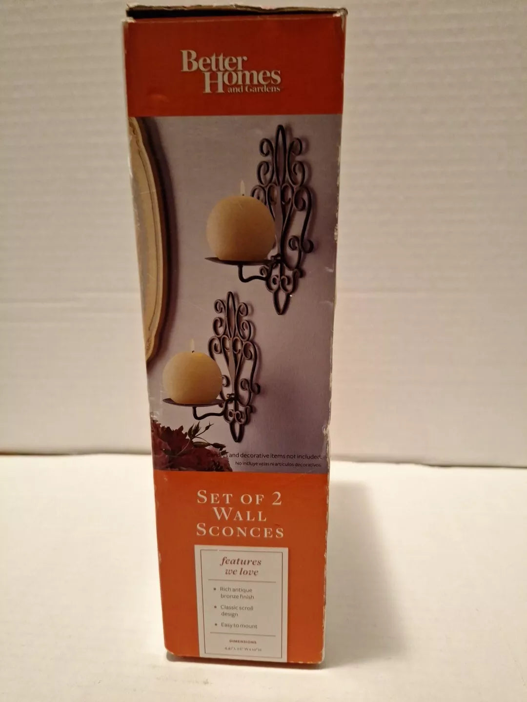 BETTER HOMES & GARDENS Outdoor Wall Sconce Black Finish Lot Of 2