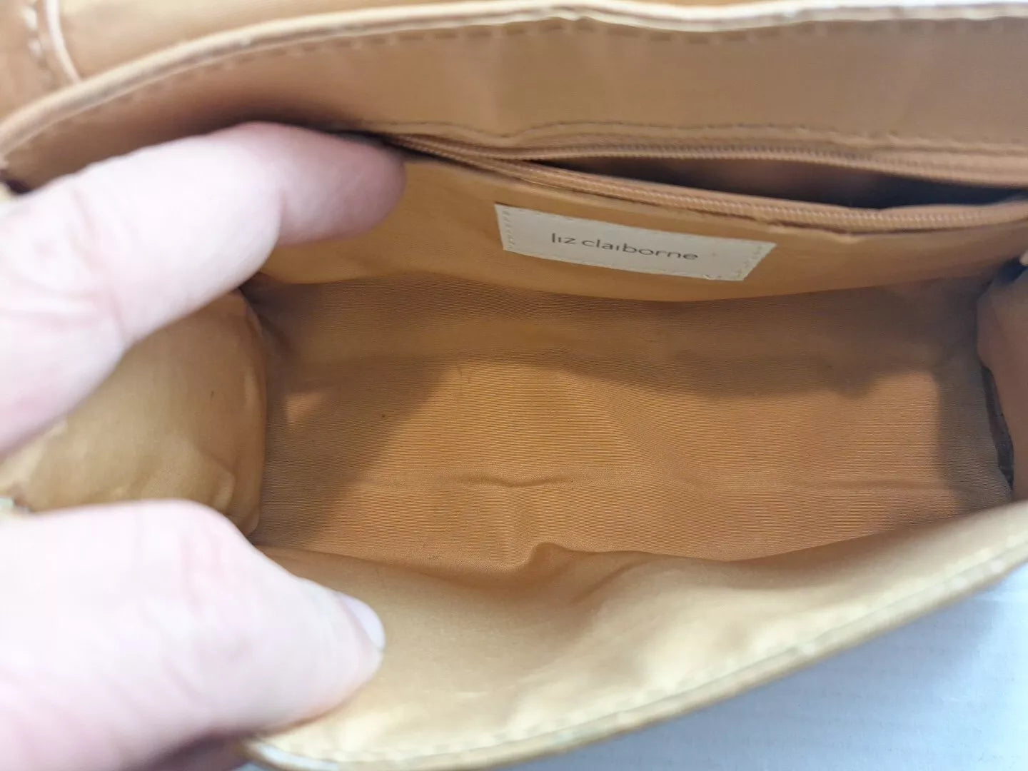 liz claiborne gold purse