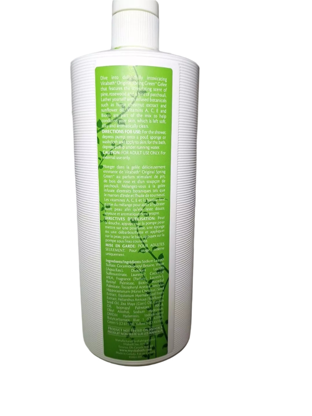 Vitabath Original Spring Green Moisturizing Bath & Shower Gelée 32 oz/900 g