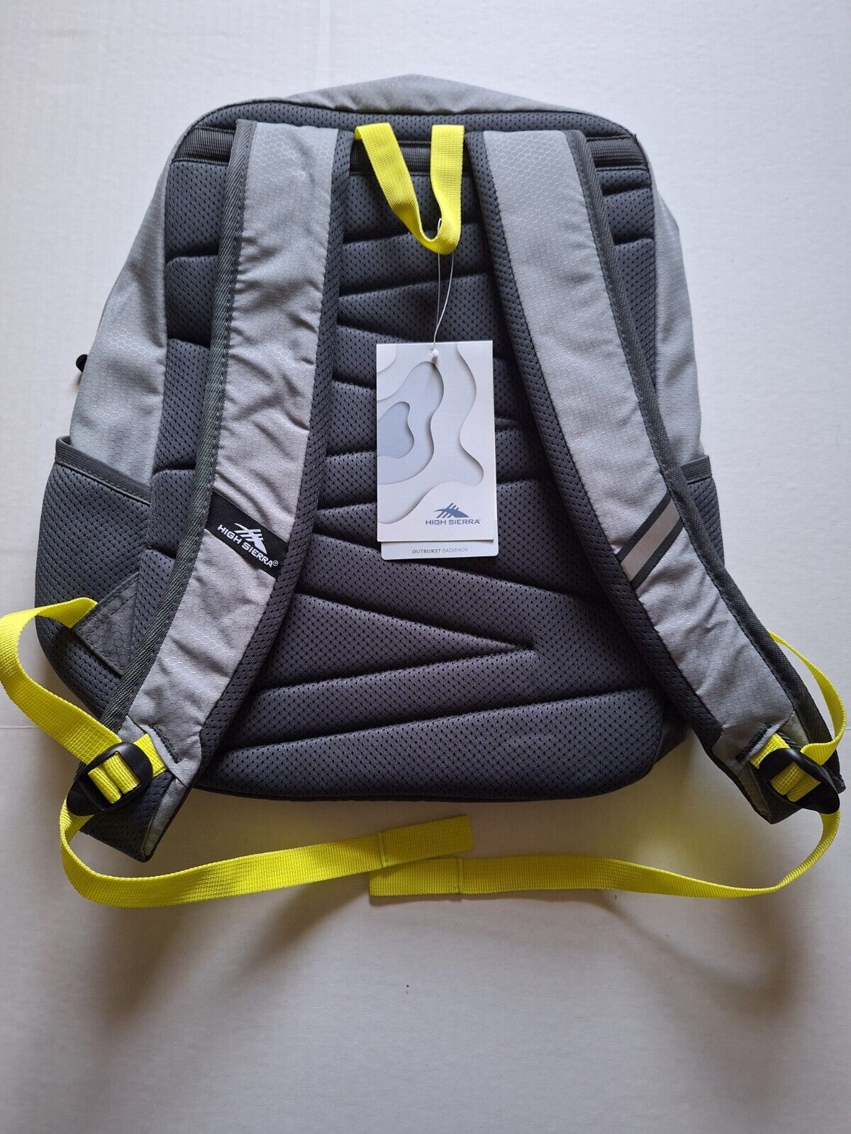 NWT! High Sierra Outburst 18" Reflective Backpack Mercury/Glow