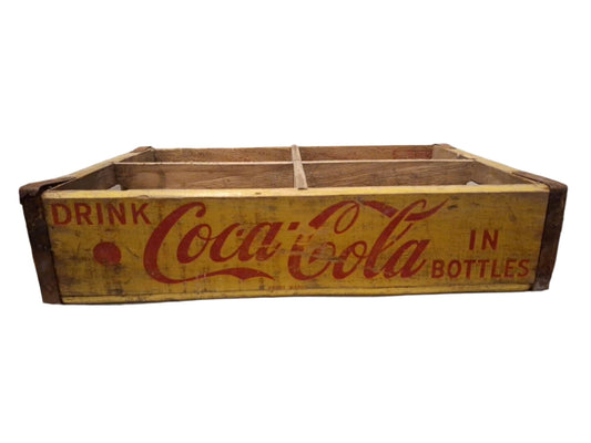 Vintage 1961 Chatanooga Coca Cola Wood 6 Pack Crate 12 Oz Bottles