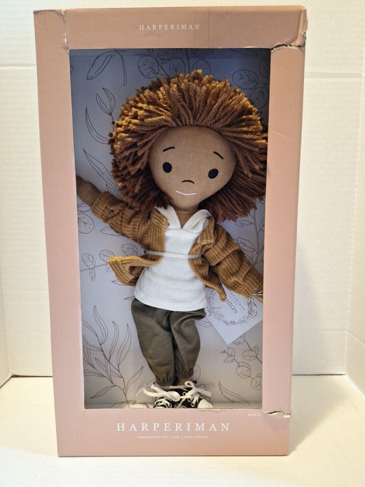 Harperiman Ashton 14'' Plush Doll Handmade Linen Ashton New In Damaged Box