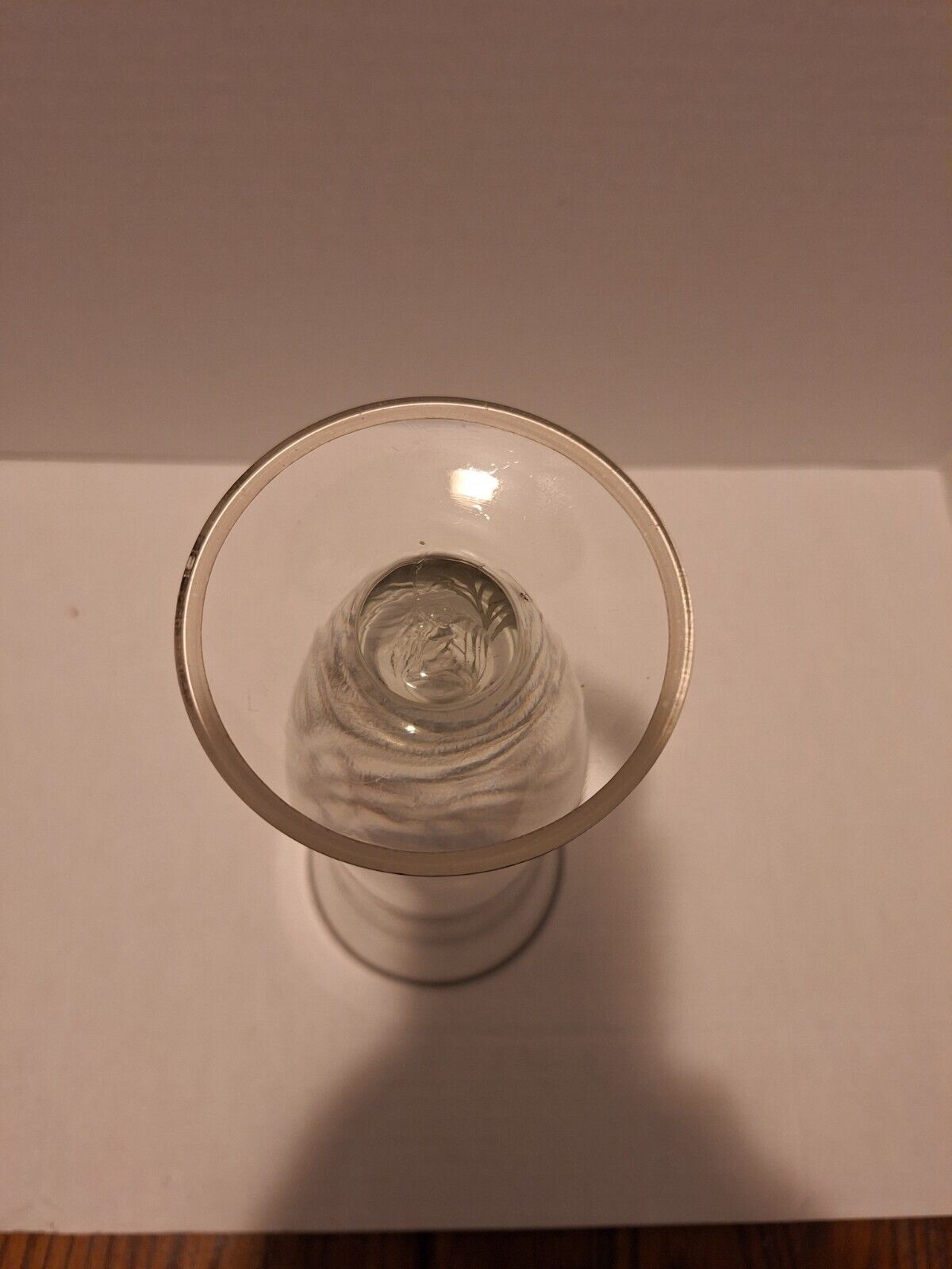 Viking Glass Vintage Silver City Flanders Sterling Silver overlay Vase