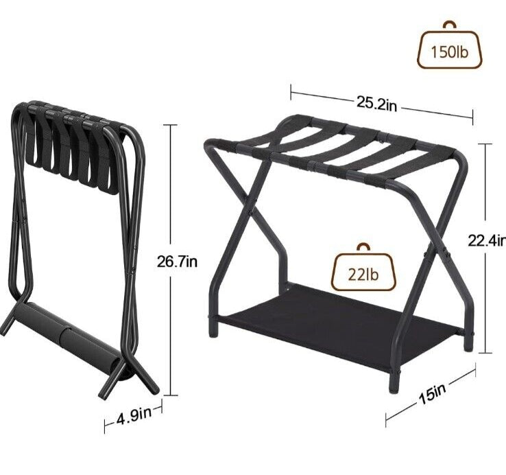 Amhincible 2 Piece Luggage Rack
