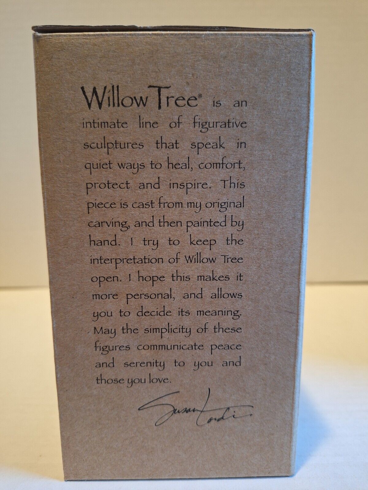 NEW Boxed Susan Lordi Willow Tree With Affection Ornament Holding a Cat 2003