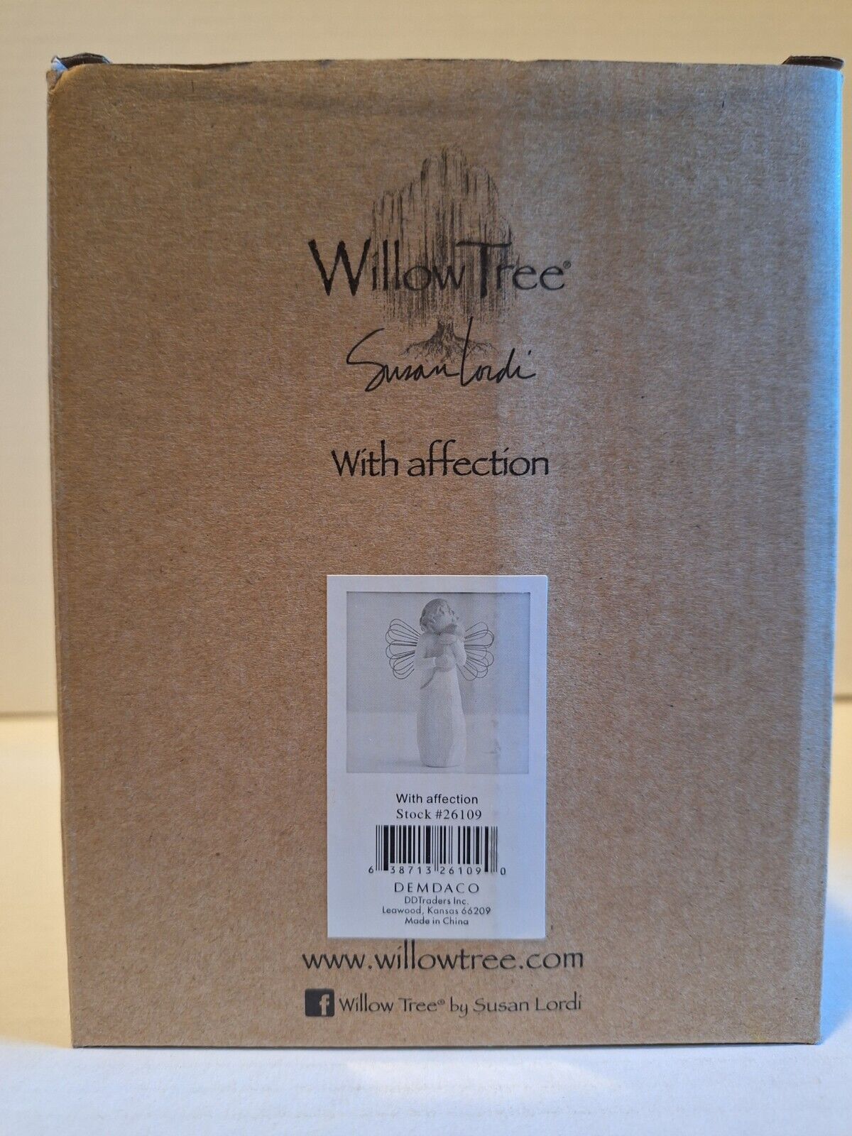 NEW Boxed Susan Lordi Willow Tree With Affection Ornament Holding a Cat 2003