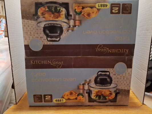 Kitchen Living Turbo Convection Oven Model 4881 New Open Box Chicken Turkey