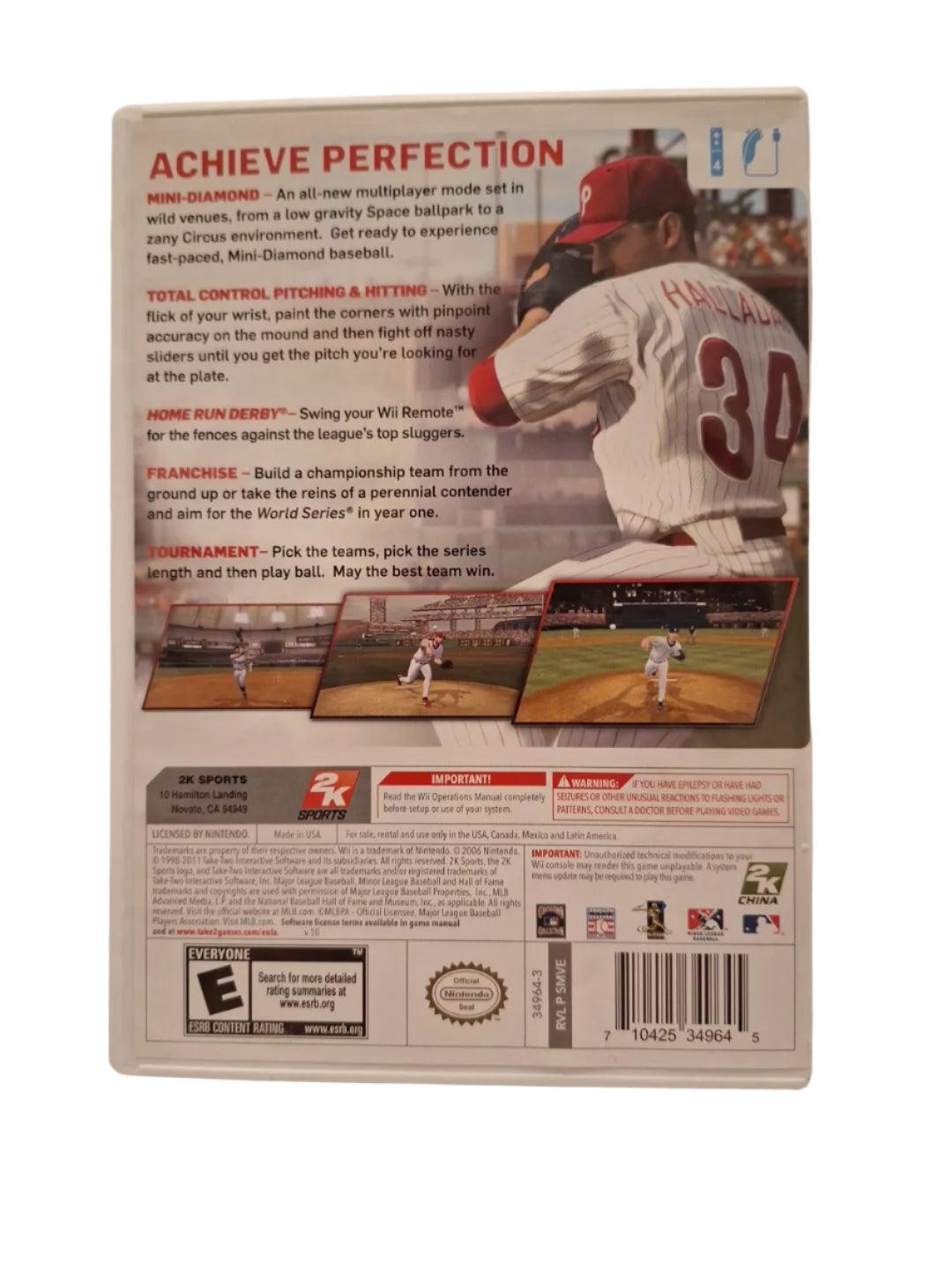 Major League Baseball 2K11 (Nintendo Wii, 2011) Complete With Manual