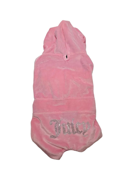 Pet Juicy Couture Pink Velour Dog Track Suit M/L South Bend Indiana