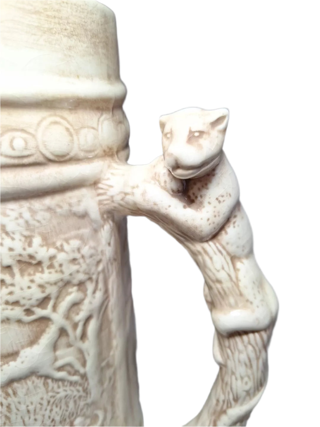 Holland Mold African Safari Ceramic German Beer Stein Number EF82 No Lid