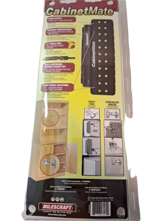 Milescraft 1316 Cabinet Mate - Shelf Pin Drilling Jig - New and Sealed