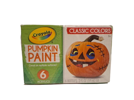 CRAYOLA Pumpkin Paint Set, Acrylic Paints in Classic Colors, 6 Bottles Multi Use