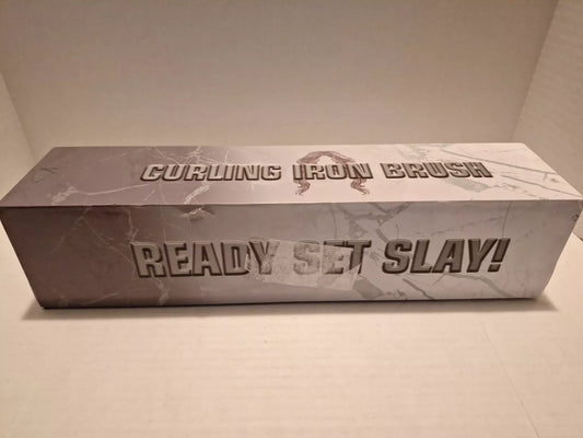 New In Box Curling Iron Brush 1 1/2 inch Ready, Set, Slay Rotating Curling Iron