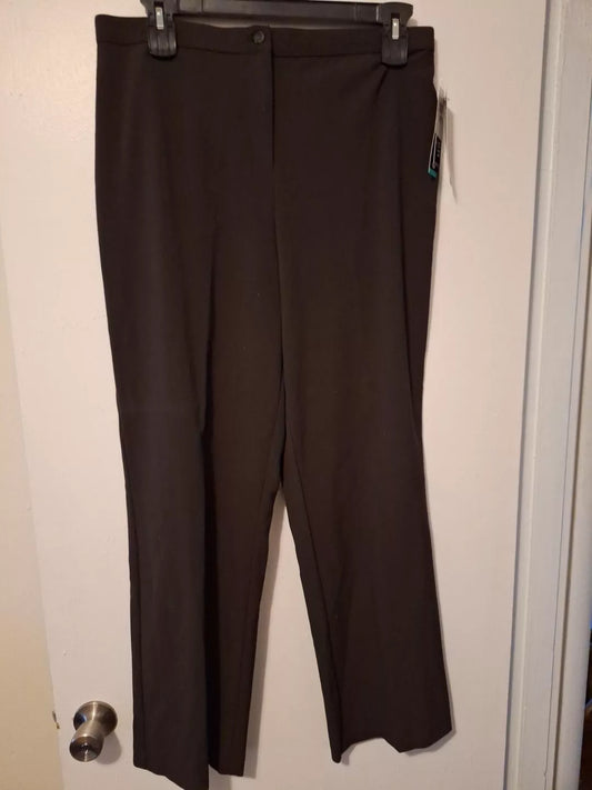 Briggs New York Chocolate Brown Comfort Stretch Waist Hi Rise Pants WMNS SZ 16