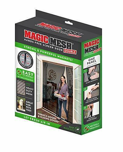 Magic Mesh MM351106 Magnetic Screen Door - Black Open Box